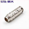 M16 C091 male cable metal connector 3pole 5pole 17pole crimp straight metal screw locking IP67